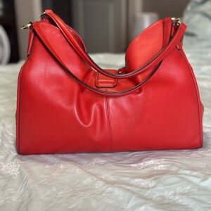 Coach Cherry Red Madison Carlyle Shoulder Bag